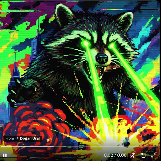 Neon Racoonzilla artwork